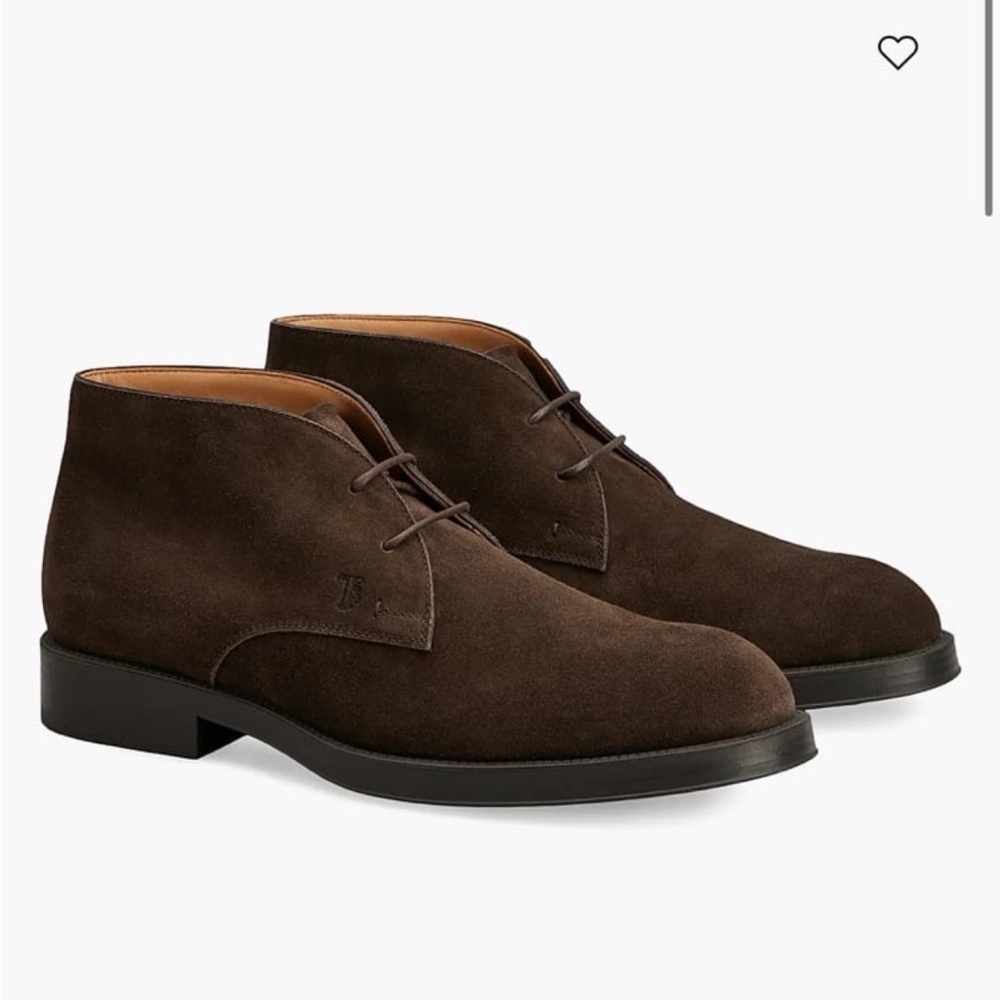 Tod's Dark Brown Suede Chukka Boots